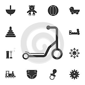 Kick scooter icon. Detailed set of toys icon. Premium graphic design. One of the collection icons for websites, web design, mobile