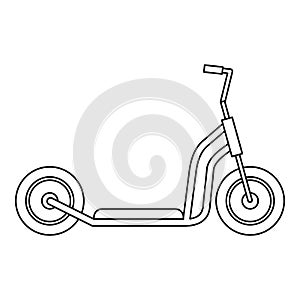 Kick scooter icon, outline style