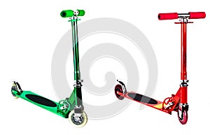 Kick Scooter. Isolated with clipping path. photo