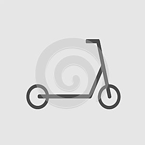 Kick scooter vector icon.