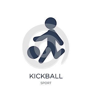 kickball icon. Trendy flat vector kickball icon on white background from sport collection