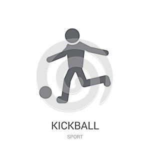kickball icon. Trendy kickball logo concept on white background