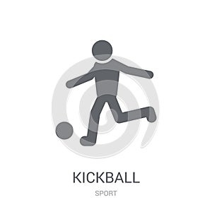 kickball icon. Trendy kickball logo concept on white background photo