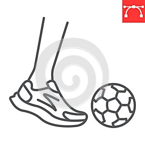 Kickball line icon