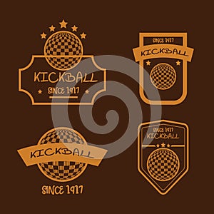 kickball logo vector set