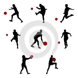 kickball silhouette set