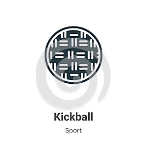 Kickball vector icon on white background. Flat vector kickball icon symbol sign from modern sport collection for mobile concept