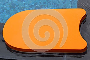 Kickboard in the swimming pool.