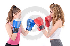 Kickboxing girls fight