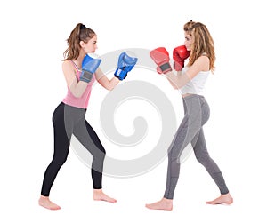 Kickboxing girls fight