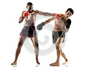 Kickboxing kickboxer boxing men isolated