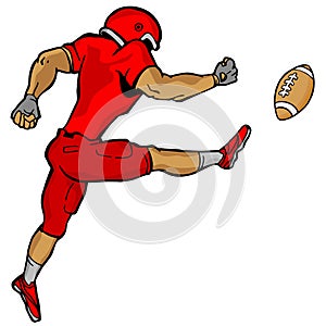 Kicking Football Player