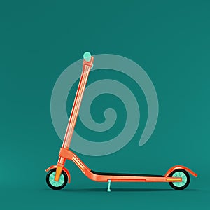 Kickscooter on dark green background
