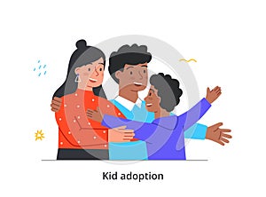 Kid adoption concept