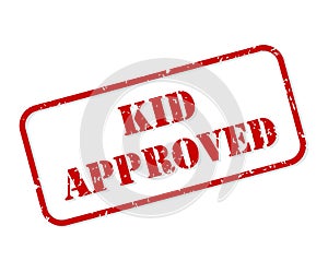 Kid Approved Rubber Stamp Vector