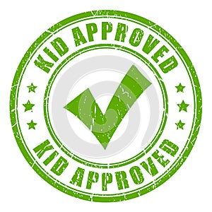 Kid approved vector stamp