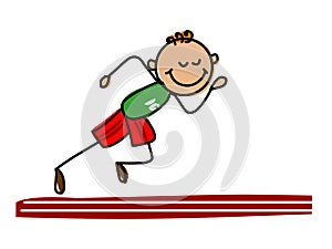 Kid athlete.Cartoon kid vector illustration