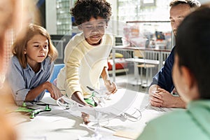 Kid Attending Aeromodeling Class