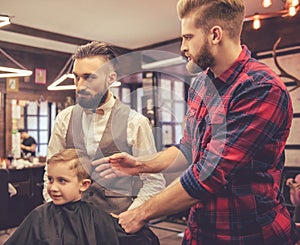 Kid at the barber shop