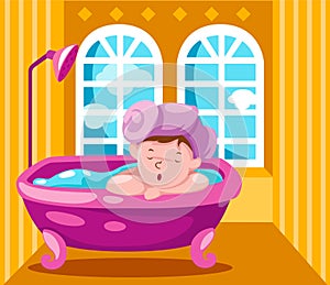 Kid in the bathtub