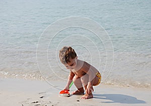 Kid in the beach