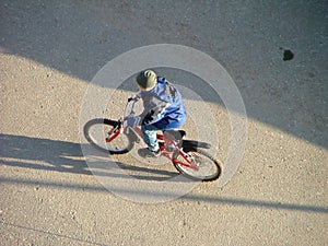 Kid with a bicycle