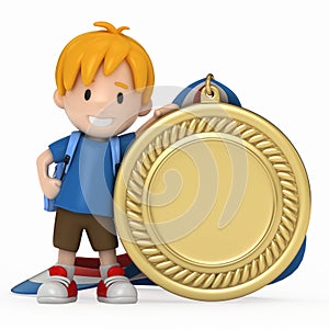 Kid with Big Medal