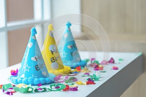 Kid birthday party stuff set up