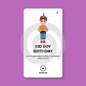 kid boy birthday vector