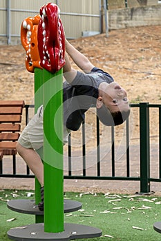 Kid boy in playground