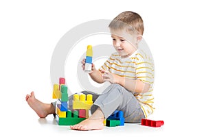 Kid boy playing