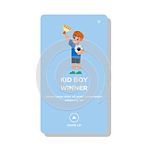 kid boy winner vector