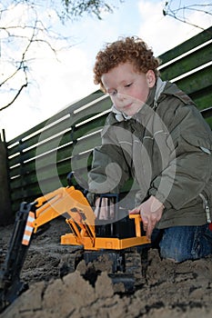 Kid with building toys