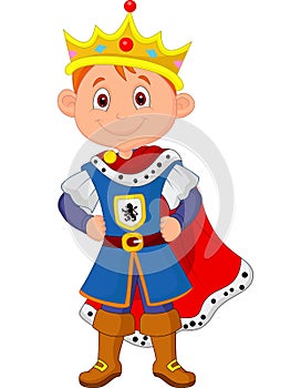 Kid cartoon with king costume