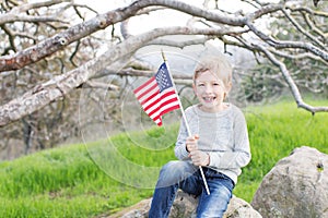 Kid celebrating 4th of july