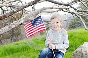 Kid celebrating 4th of july