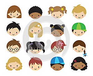 Kid Children Face Vector Illustration