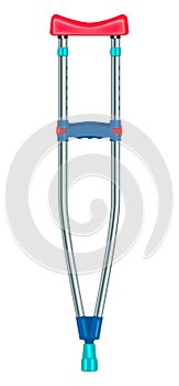 Kid crutch icon, realistic style