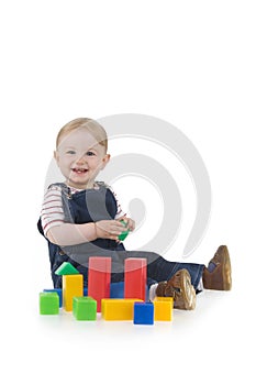 Kid with cubes