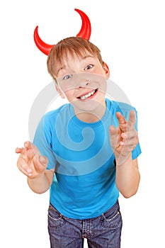 Kid with Devil Horns