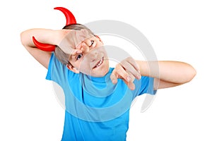 Kid with Devil Horns