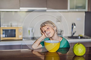 Kid does not want to eat a porridge