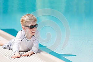 Kid enjoying the pool