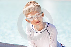 Kid enjoying the pool