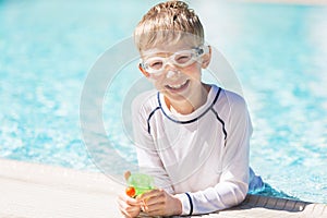 Kid enjoying the pool