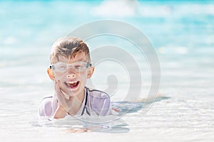 Kid enjoying the pool