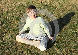 Kid exercising yoga