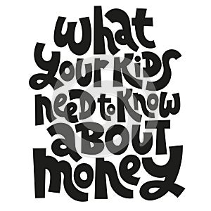 Kid finance lettering