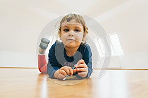 Kid on floor