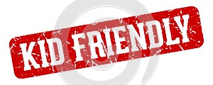 kid friendly rectangular sign. kid friendly stamp